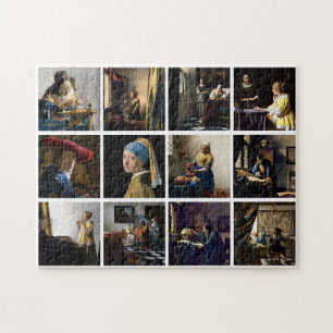 Johannes Vermeer - Masterpieces Grid Jigsaw Puzzle