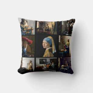 Johannes Vermeer - Masterpieces Grid Square Cushion