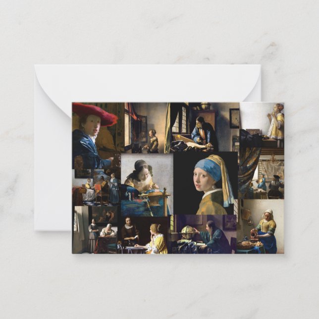 Johannes Vermeer - Masterpieces Patchwork Card (Front)