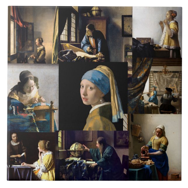 Johannes Vermeer - Masterpieces Patchwork Ceramic Tile (Front)