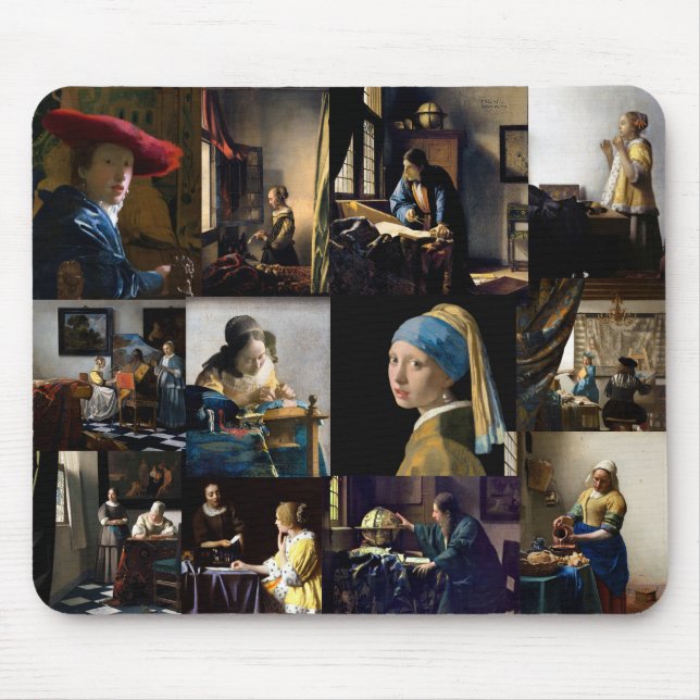 Johannes Vermeer - Masterpieces Patchwork Mouse Pad (Front)