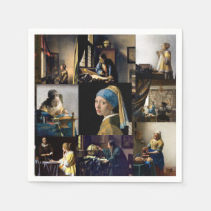 Johannes Vermeer - Masterpieces Patchwork Napkin