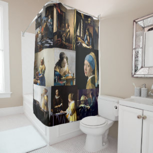 Johannes Vermeer - Masterpieces Patchwork Shower Curtain