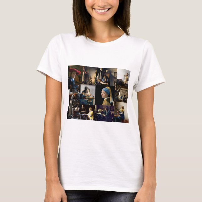 Johannes Vermeer - Masterpieces Patchwork T-Shirt (Front)