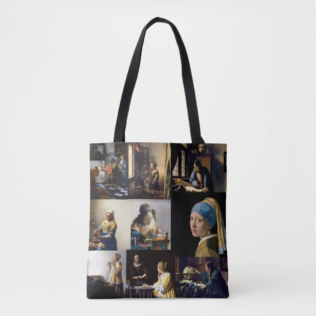 Johannes Vermeer - Masterpieces Patchwork Tote Bag (Front)