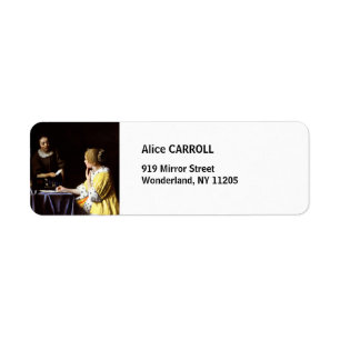 Johannes Vermeer - Mistress and Maid Return Address Label
