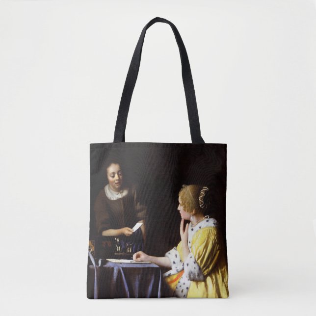 Johannes Vermeer - Mistress and Maid Tote Bag (Front)