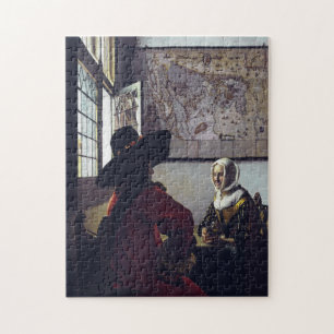 Johannes Vermeer, Officer And Laughing Girl Jigsaw Puzzle