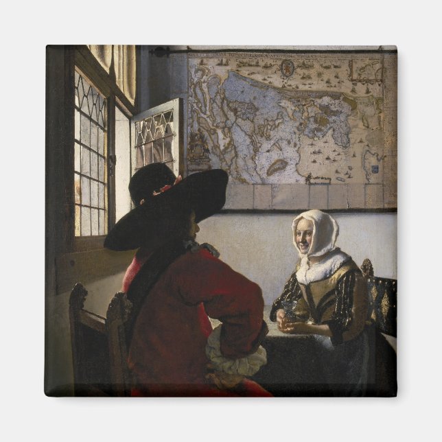 Johannes Vermeer - Officer with a Laughing Girl Magnet (Front)