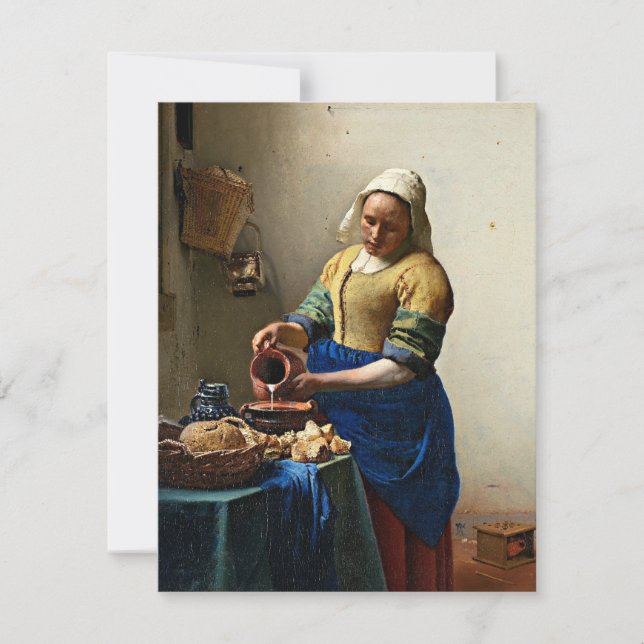 Johannes Vermeer painting, The Milkmaid (Front)