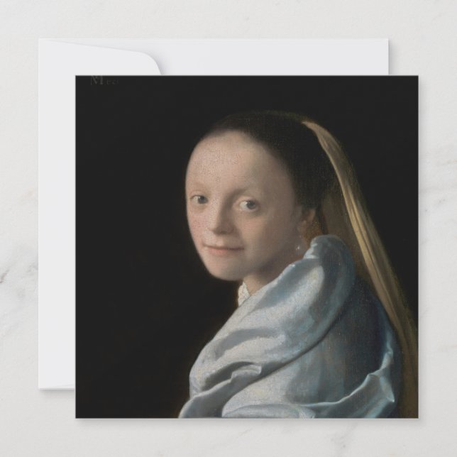 Johannes Vermeer - Study of a Young Woman Invitation (Front)