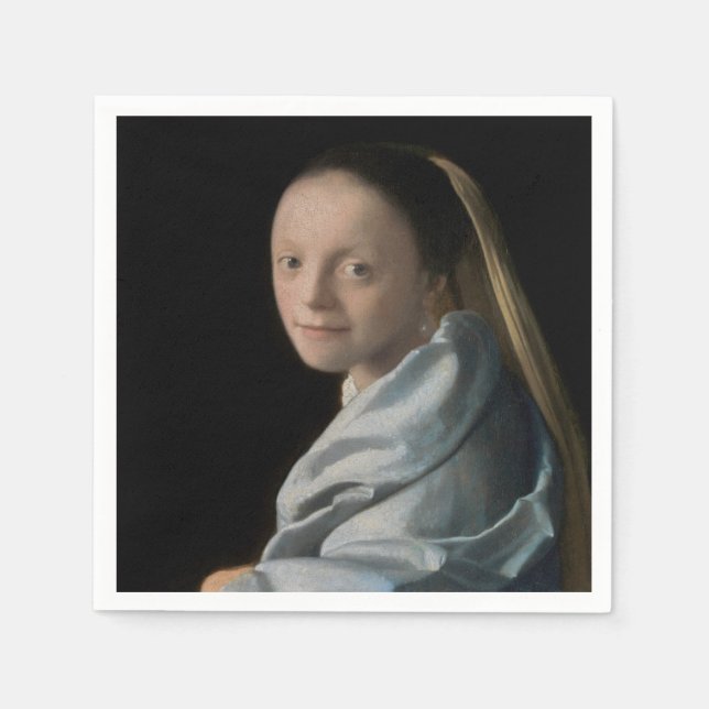 Johannes Vermeer - Study of a Young Woman Napkin (Front)
