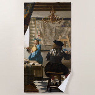 Johannes Vermeer - The Allegory of Painting Beach Towel