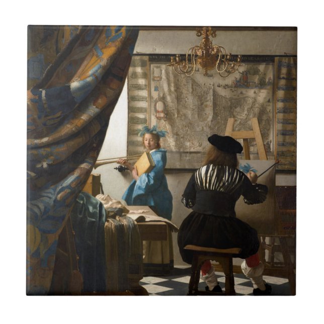 Johannes Vermeer - The Allegory of Painting Ceramic Tile (Front)