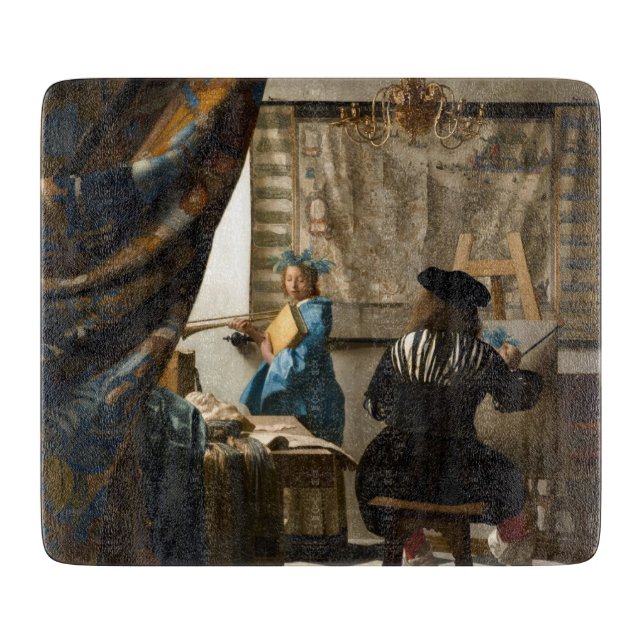 Johannes Vermeer - The Allegory of Painting Cutting Board (Front)