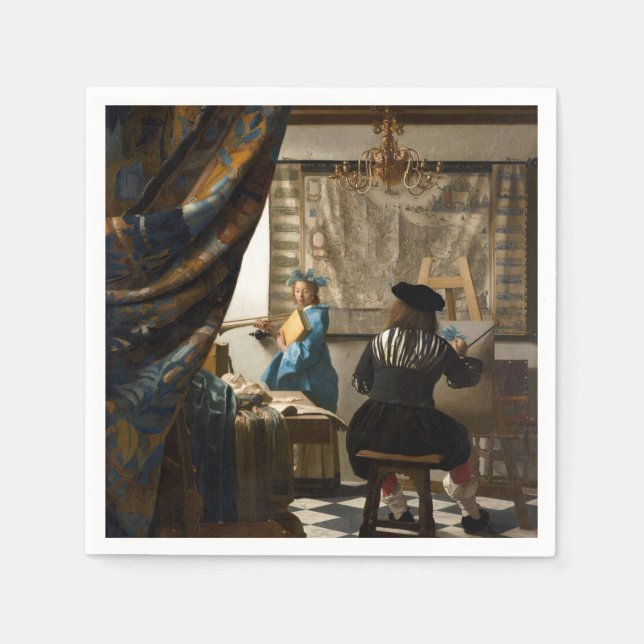 Johannes Vermeer - The Allegory of Painting Napkin (Front)