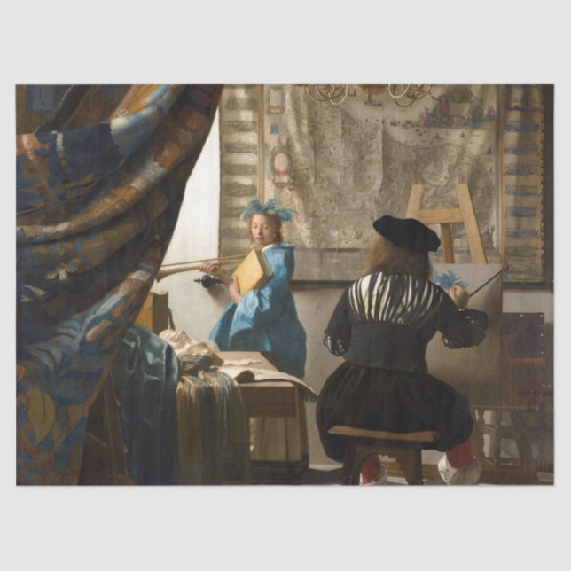 Johannes Vermeer - The Allegory of Painting Tissue Paper (Front)