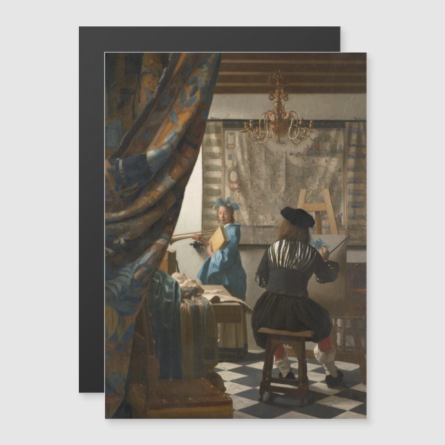 Johannes Vermeer, The Art Of Painting Magnetic Invitation (Front/Back)