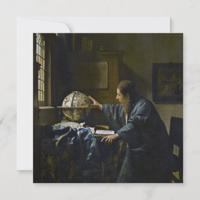 Johannes Vermeer - The Astronomer Thank You Card (Front)