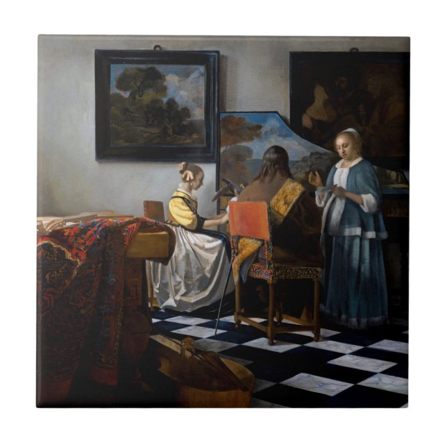 Johannes Vermeer - The Concert Ceramic Tile (Front)