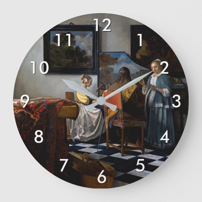 Johannes Vermeer - The Concert Large Clock (Front)