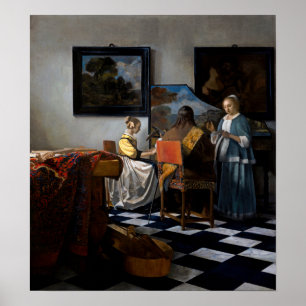 Johannes Vermeer - The Concert Poster