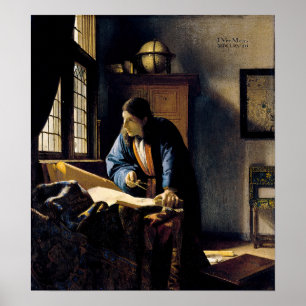 Johannes Vermeer - The Geographer Poster