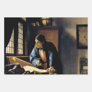 Johannes Vermeer - The Geographer Wrapping Paper Sheet