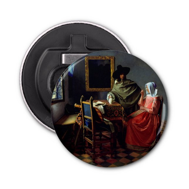 Johannes Vermeer - The Glass of Wine Bottle Opener (Front)