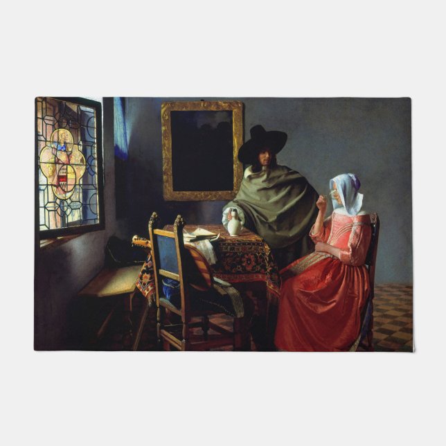 Johannes Vermeer - The Glass of Wine Doormat (Front)