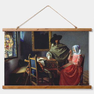 Johannes Vermeer - The Glass of Wine Hanging Tapestry