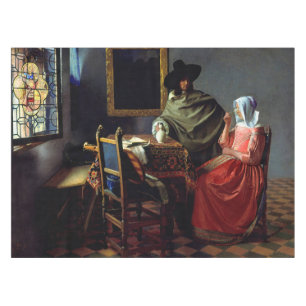 Johannes Vermeer - The Glass of Wine Tablecloth