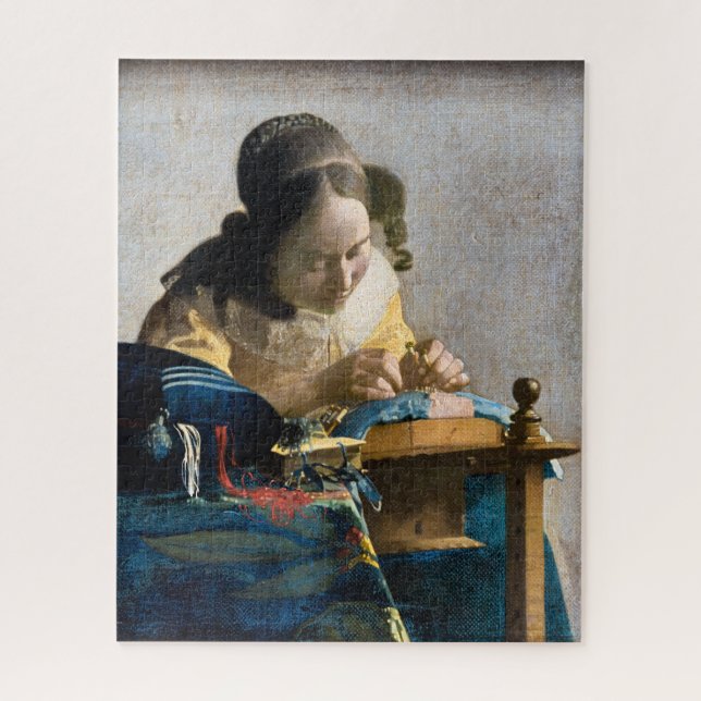 Johannes Vermeer - The Lacemaker Jigsaw Puzzle (Vertical)