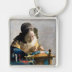 Johannes Vermeer - The Lacemaker Key Ring