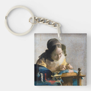 Johannes Vermeer - The Lacemaker Key Ring
