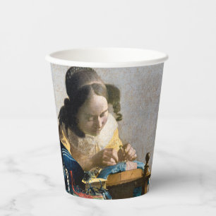 Johannes Vermeer - The Lacemaker Paper Cups