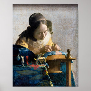 Johannes Vermeer - The Lacemaker Poster
