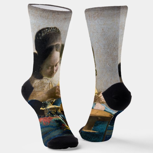 Johannes Vermeer - The Lacemaker Socks (Angled)