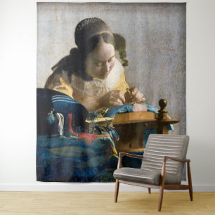 Johannes Vermeer - The Lacemaker Tapestry