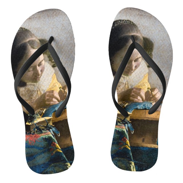 Johannes Vermeer - The Lacemaker Thongs (Footbed)
