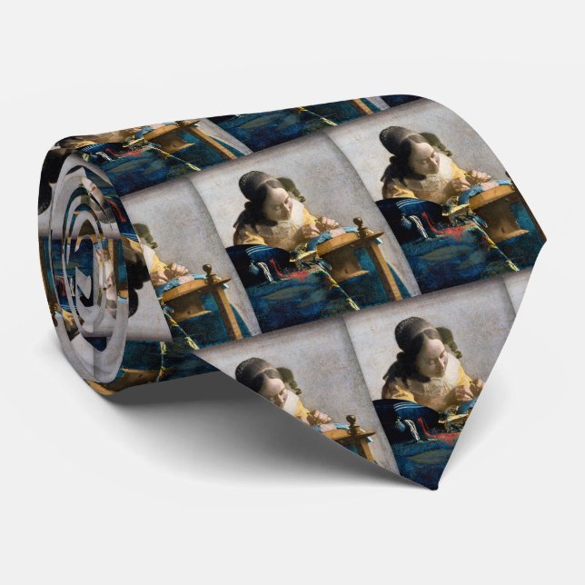 Johannes Vermeer - The Lacemaker Tie (Rolled)