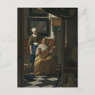 Johannes Vermeer, The Love Letter 17th C. Fine Art Postcard