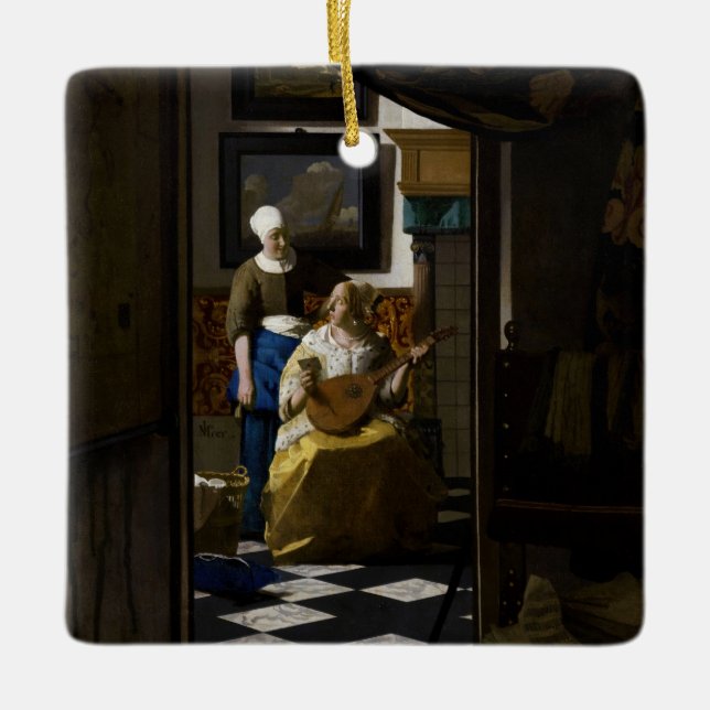 Johannes Vermeer - The Love Letter Ceramic Ornament (Front)