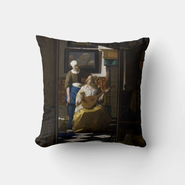Johannes Vermeer - The Love Letter Cushion (Front)