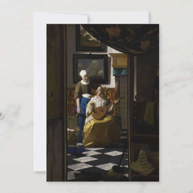 Johannes Vermeer - The Love Letter Invitation (Front)