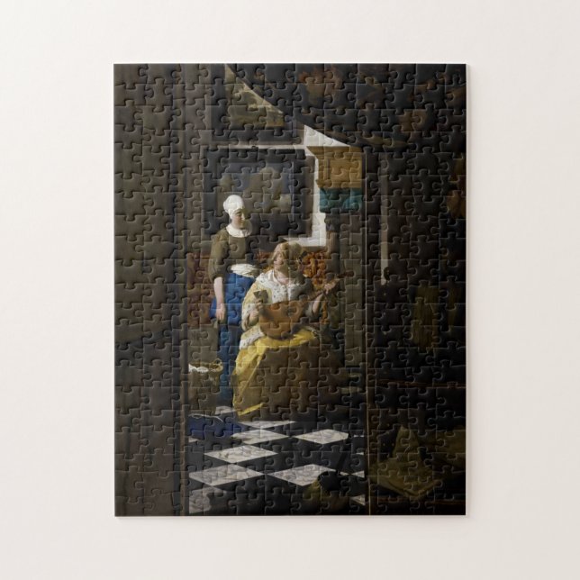 Johannes Vermeer - The Love Letter Jigsaw Puzzle (Vertical)