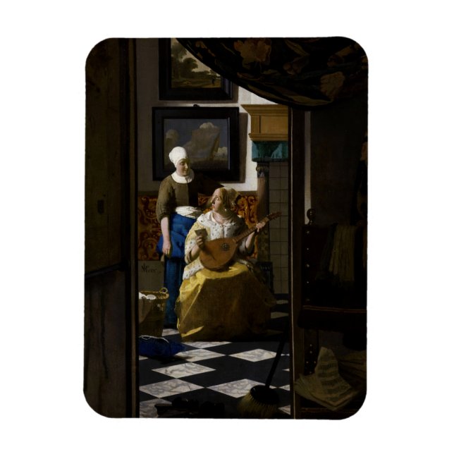 Johannes Vermeer - The Love Letter Magnet (Vertical)