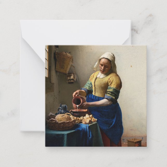 Johannes Vermeer - The Milkmaid Card (Front)