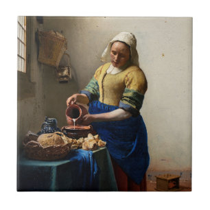 Johannes Vermeer - The Milkmaid Ceramic Tile