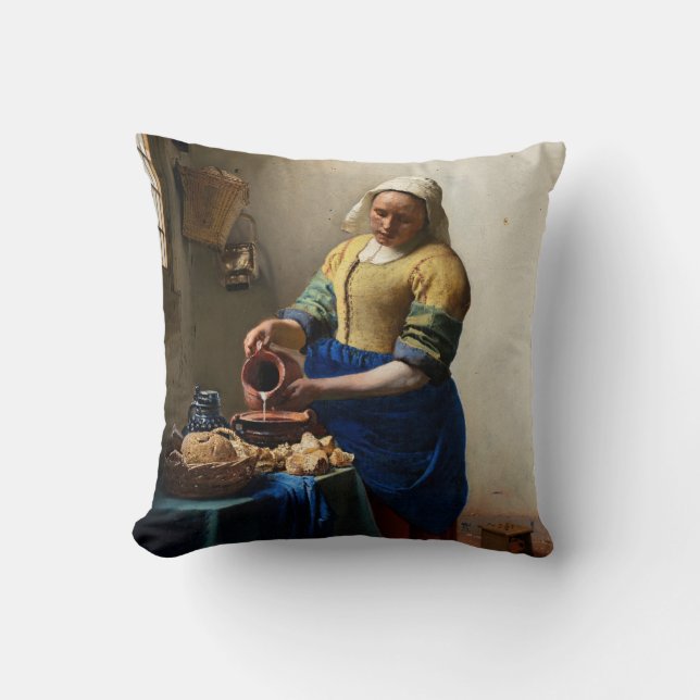 Johannes Vermeer - The Milkmaid Cushion (Front)